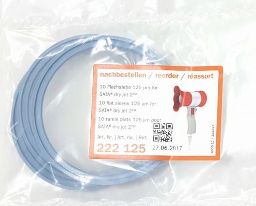 Flaches Sieb 125 Mikron für Dry Jet 2